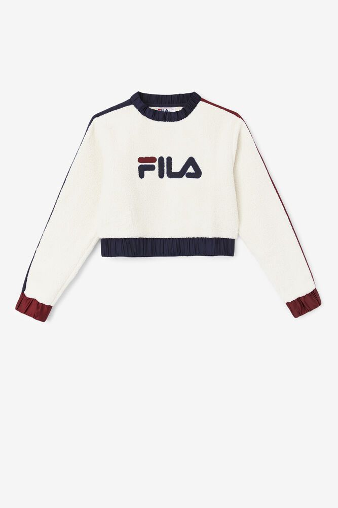 Fila Tabitha Crewneck Sweatshirt White - Womens - 38925YBTC